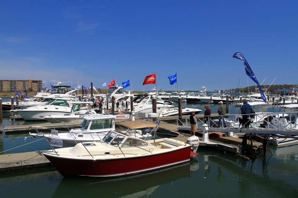 springtime is boat show time in hingham us harbors