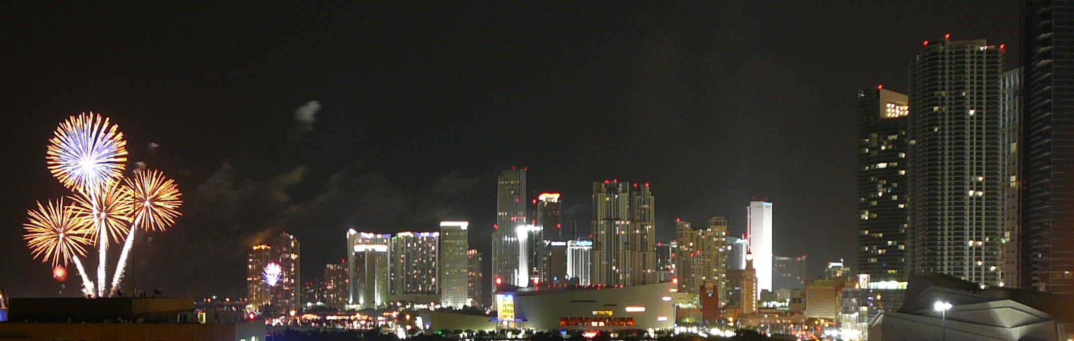 Fireworks in Bayfront Park US Harbors